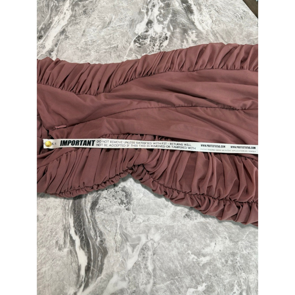 Women's Mistress Rocks Ruched Mini Dress Brown Size S - Picture 3 of 6